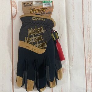 Mechanix Wear CG Series Utility Work Gloves Black Tan Leather XL New
